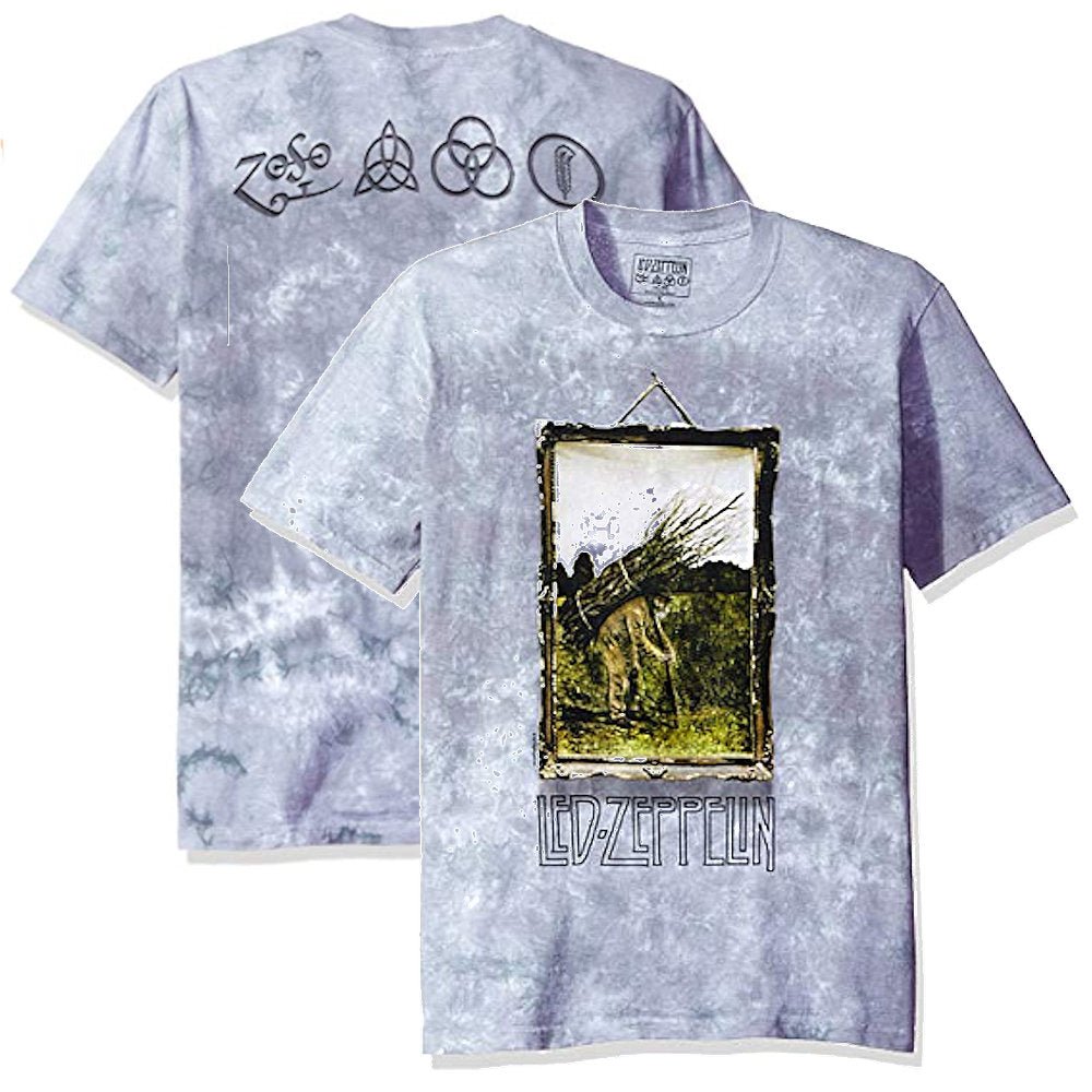 【予約商品】 LED ZEPPELIN レッドツェッペリン (公式 映画公開 記念 ) - MAN WITH STICKS / タイダイ / バックプリントあり / Tシャツ / メンズ - PGS